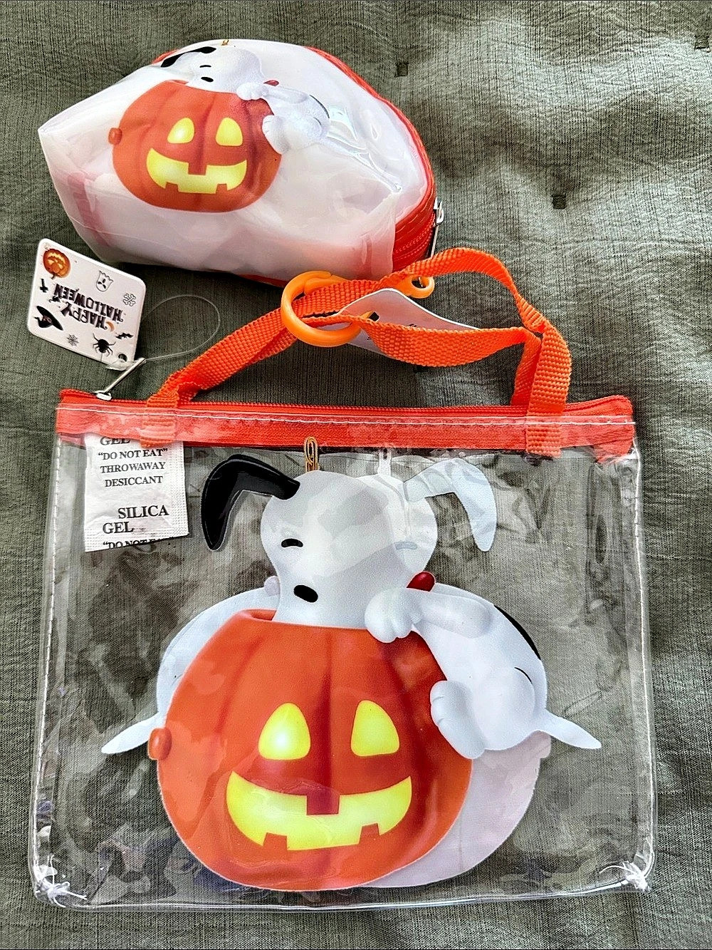 Peanuts Snoopy Halloween Clear Cosmetic Bag Set Bag Set